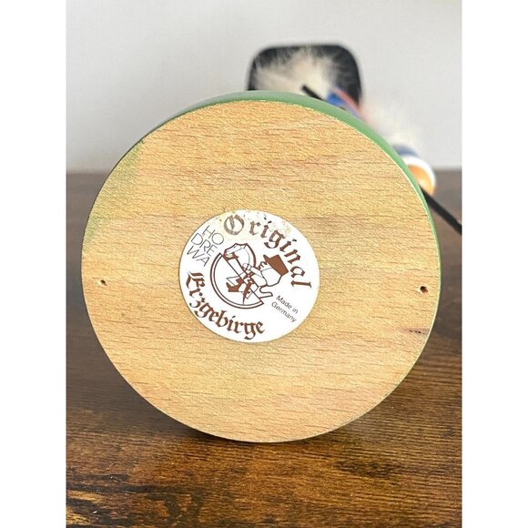 Authentic German Erzgebirge Handcraft Nutcracker Made in Germany Blue Soldier 8" - Picture 5 of 7